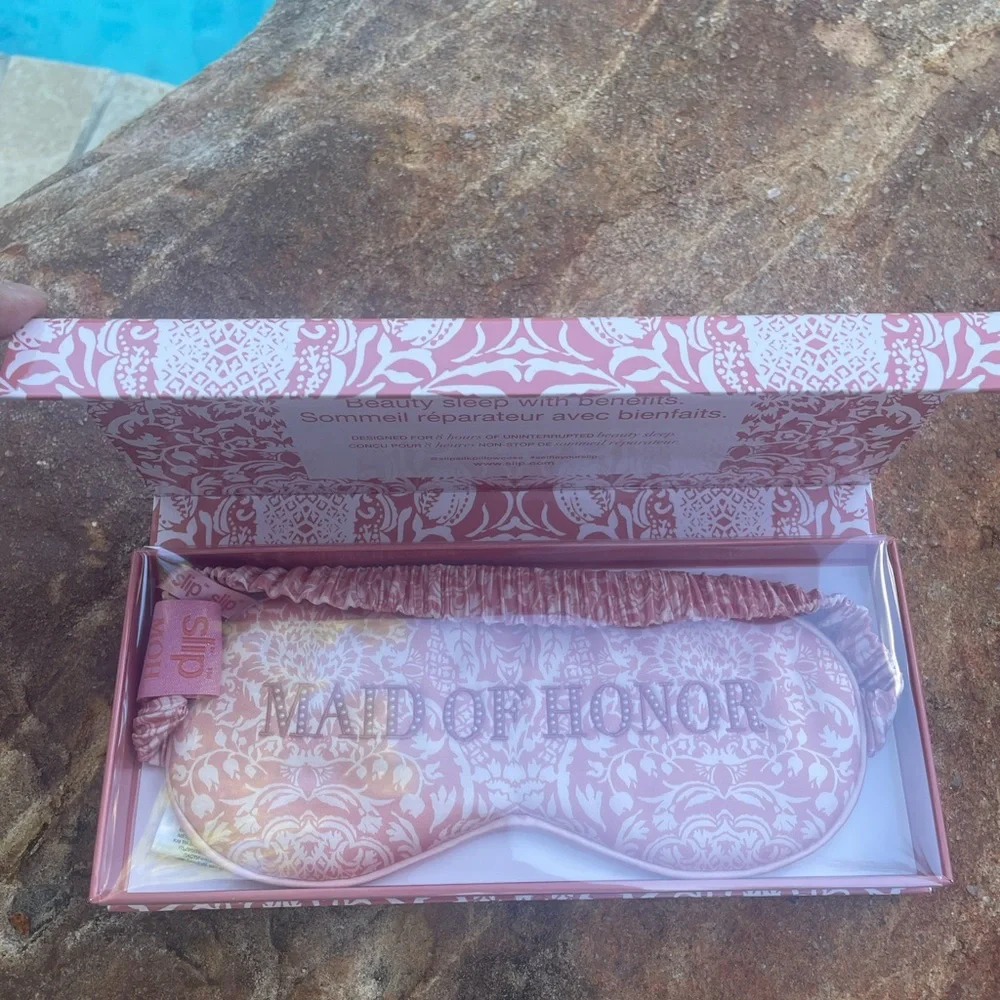 NEW! Slip Maid of Honor Silk Sleep Mask